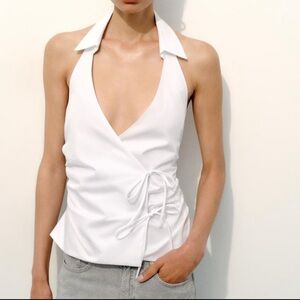 Zara collared halter top